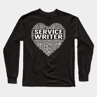 Service Writer Heart Long Sleeve T-Shirt